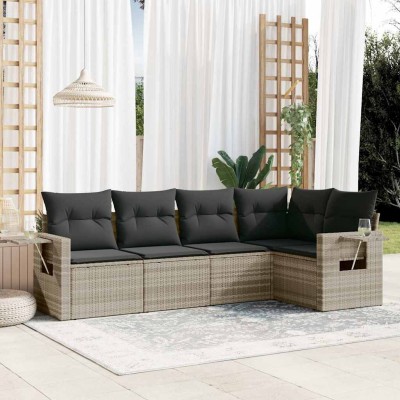 Sofa set with cushions, 5...