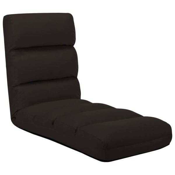 Folding mattress-chair, brown color, artificial leather