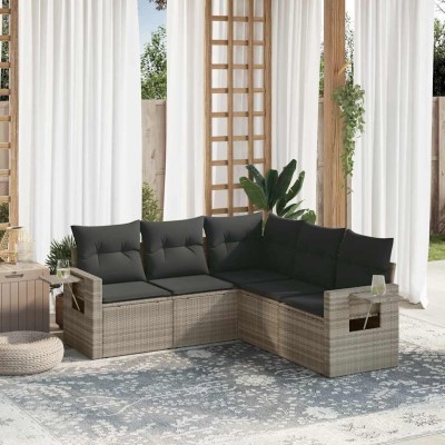 Sofa set with cushions, 5...