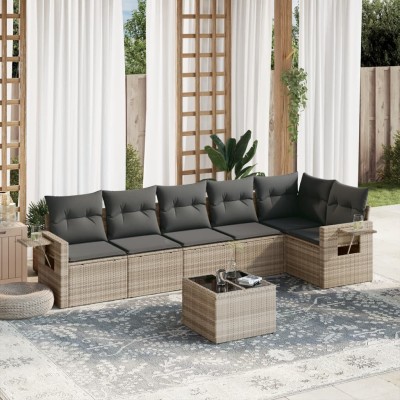 Sofa set with cushions, 7...