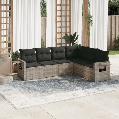 Sofa set with cushions, 6...