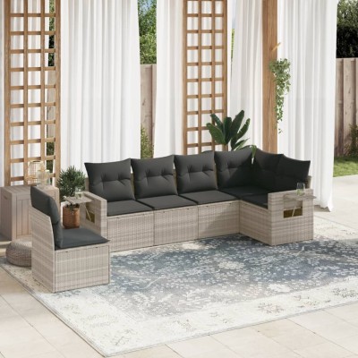 Sofa set with cushions, 6...