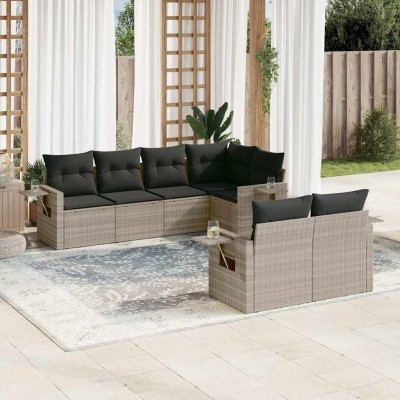 Sofa set with cushions, 7...