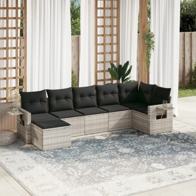 Sofa set with cushions, 7...