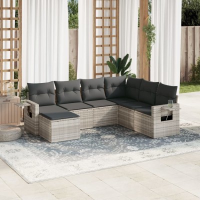 Sofa set with cushions, 7...