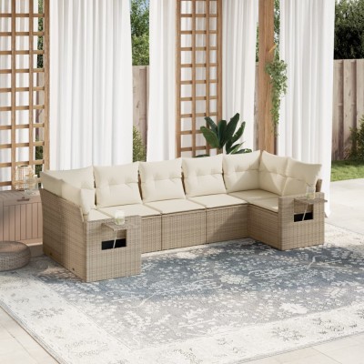 Sofa set with cushions, 7...