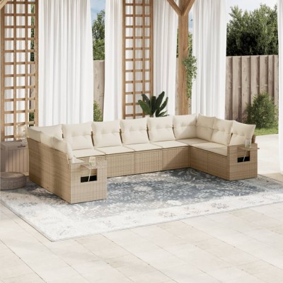 Sofa set with cushions, 10...