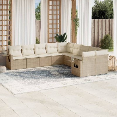 Sofa set with cushions, 10...