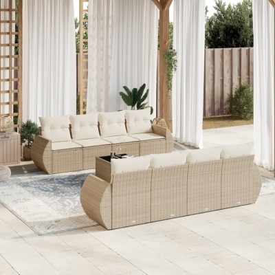 Garden set with cushions, 9...
