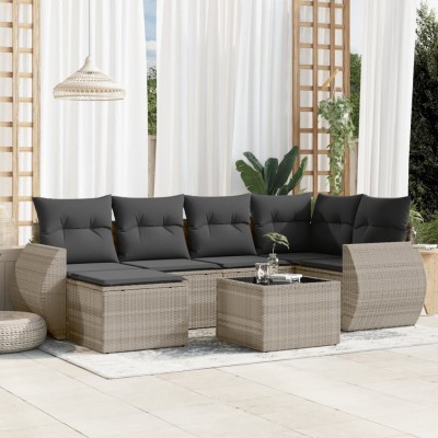 Sofa set with cushions, 7...