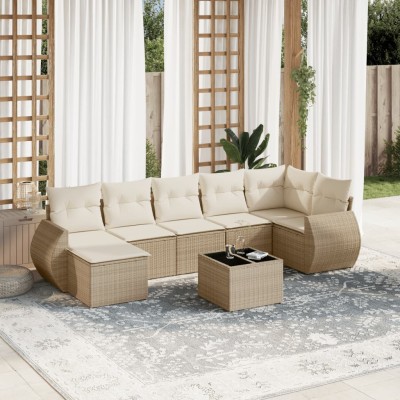 Sofa set with cushions, 8...
