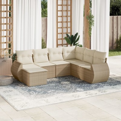 Sofa set with cushions, 7...