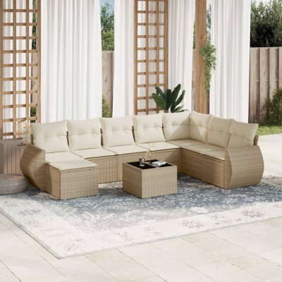 Garden set with cushions, 9...