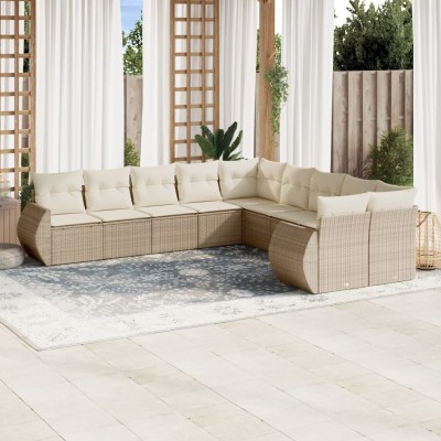 Sofa set with cushions, 10...