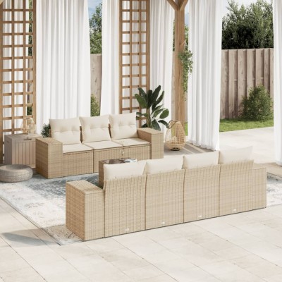 Sofa set with cushions, 8...