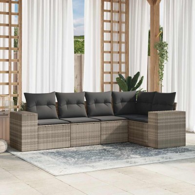 Sofa set with cushions, 5...