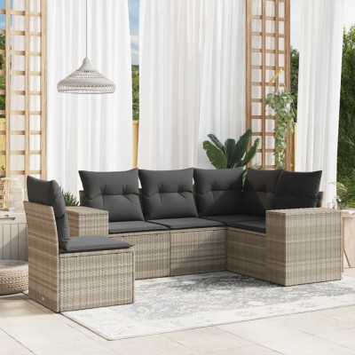 Sofa set with cushions, 5...