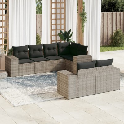 Sofa set with cushions, 7...