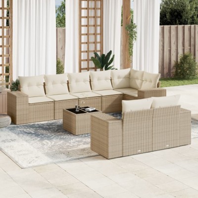 Garden set with cushions, 9...