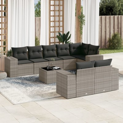Sofa set with cushions, 9...