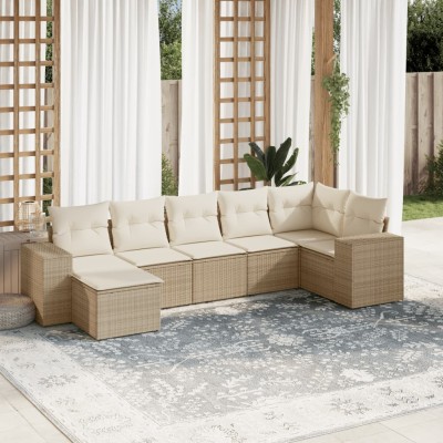 Sofa set with cushions, 7...
