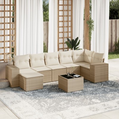 Sofa set with cushions, 8...