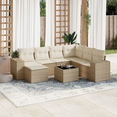 Sofa set with cushions, 8...