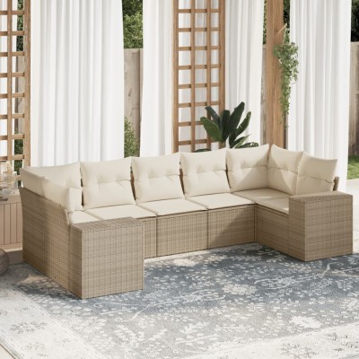 Sofa set with cushions, 7...