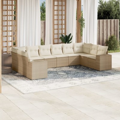 Sofa set with cushions, 10...