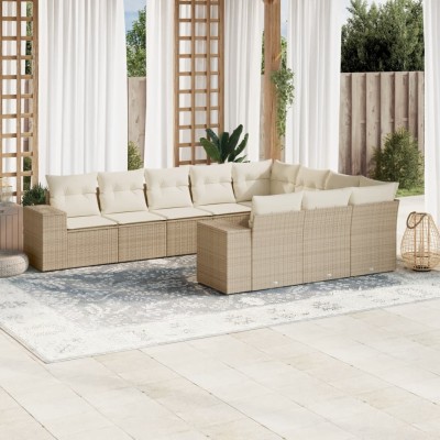 Sofa set with cushions, 10...