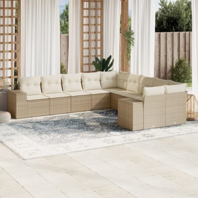 Sofa set with cushions, 10...