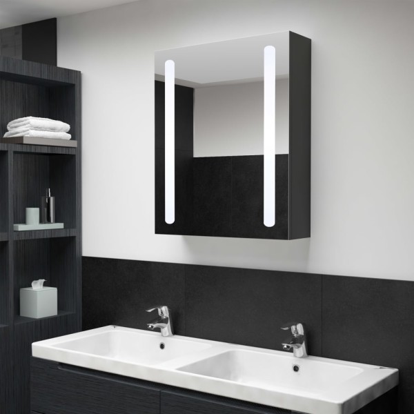 Mirror bathroom cabinet with LED lighting, 50x13x70cm