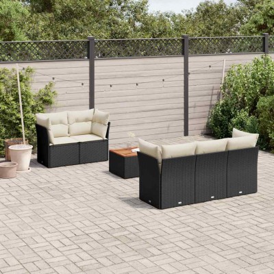 Sofa set with cushions, 6...