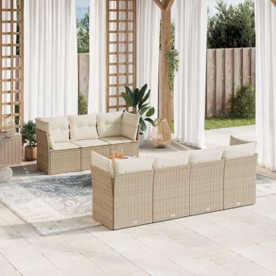Sofa set with cushions, 8...