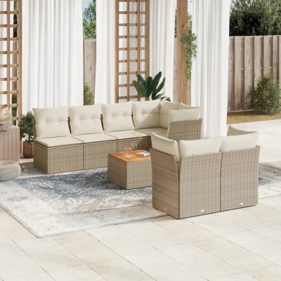 Sofa set with cushions, 8...