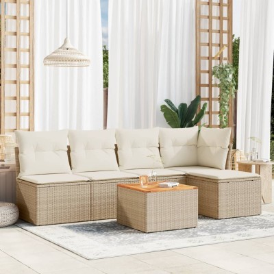 Sofa set with cushions, 6...