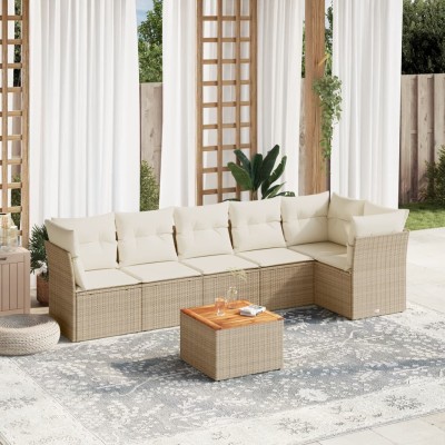 Sofa set with cushions, 7...