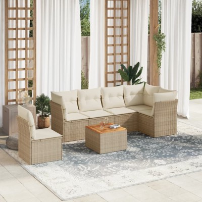 Sofa set with cushions, 7...