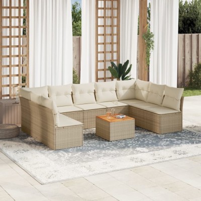Sofa set with cushions, 10...