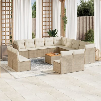Garden set with cushions,...