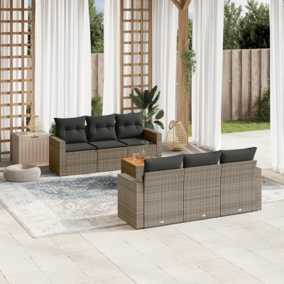 Sofa set with cushions, 7...