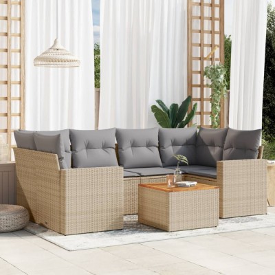 Sofa set with cushions, 7...