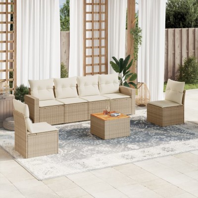 Sofa set with cushions, 7...