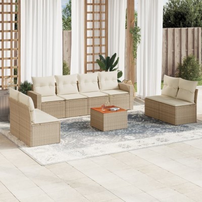 Garden set with cushions, 9...