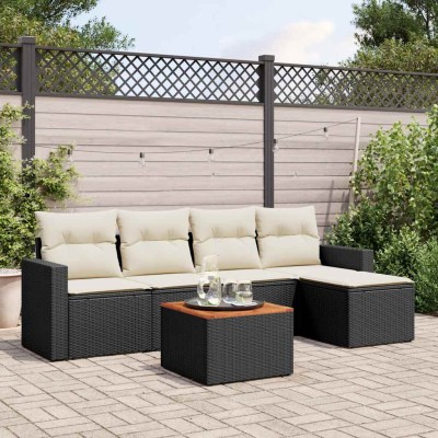 Sofa set with cushions, 6...