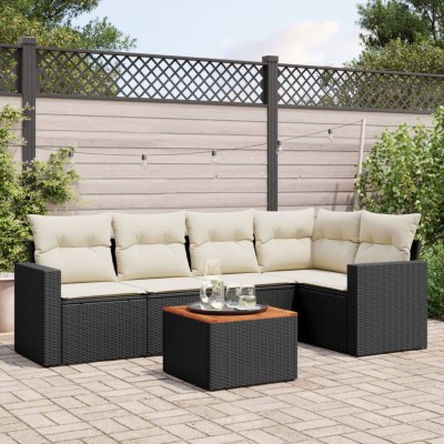 Sofa set with cushions, 6...