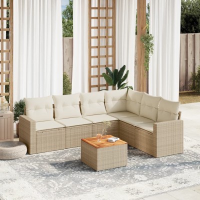 Sofa set with cushions, 7...