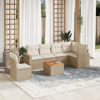Sofa set with cushions, 7...