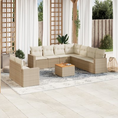 Sofa set with cushions, 10...