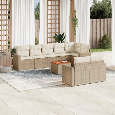 Garden set with cushions, 9...